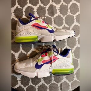 Nike Air Max White and Purple Athletic Shoes Modern Design athleisure running